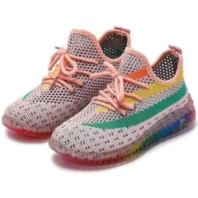 Lola + The Boys Peachy Rainbow Trainer Sneaker, Multi