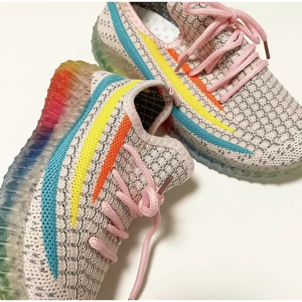 Lola + The Boys Peachy Rainbow Trainer Sneaker, Multi