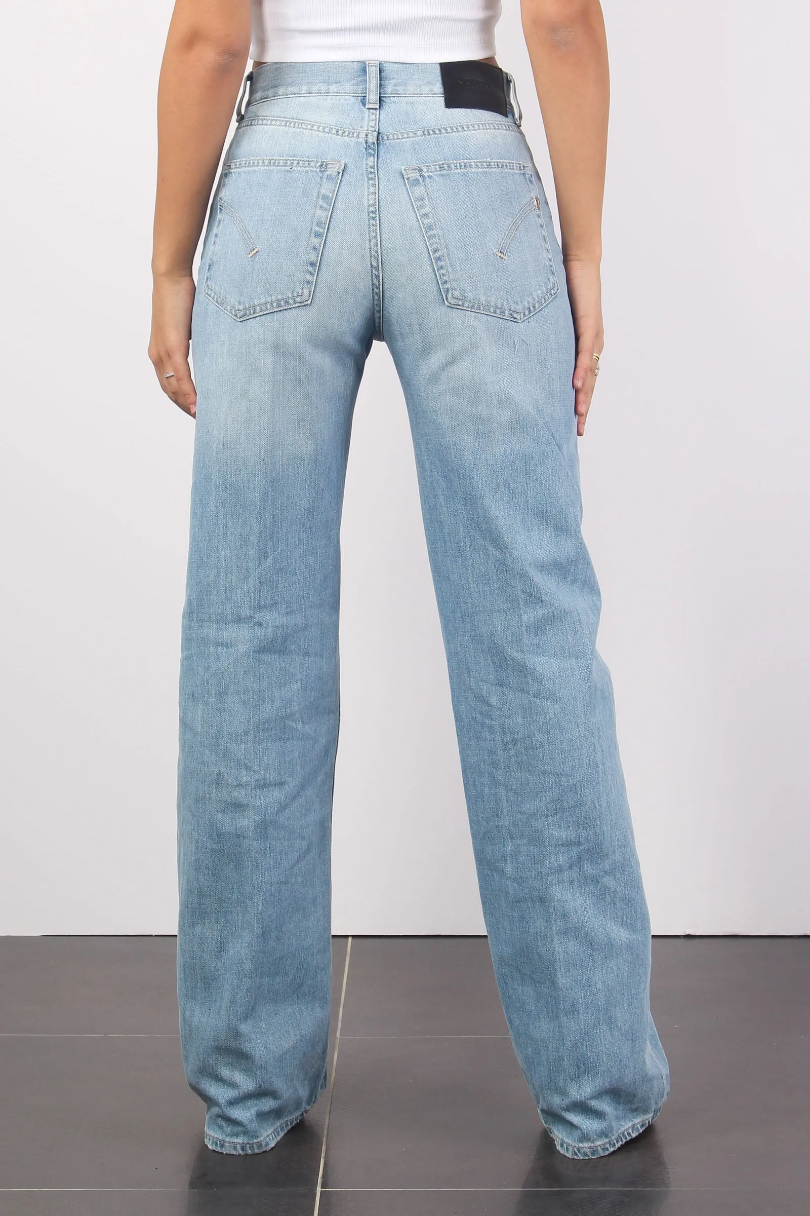 Mabel Jeans Largo Denim Chiaro