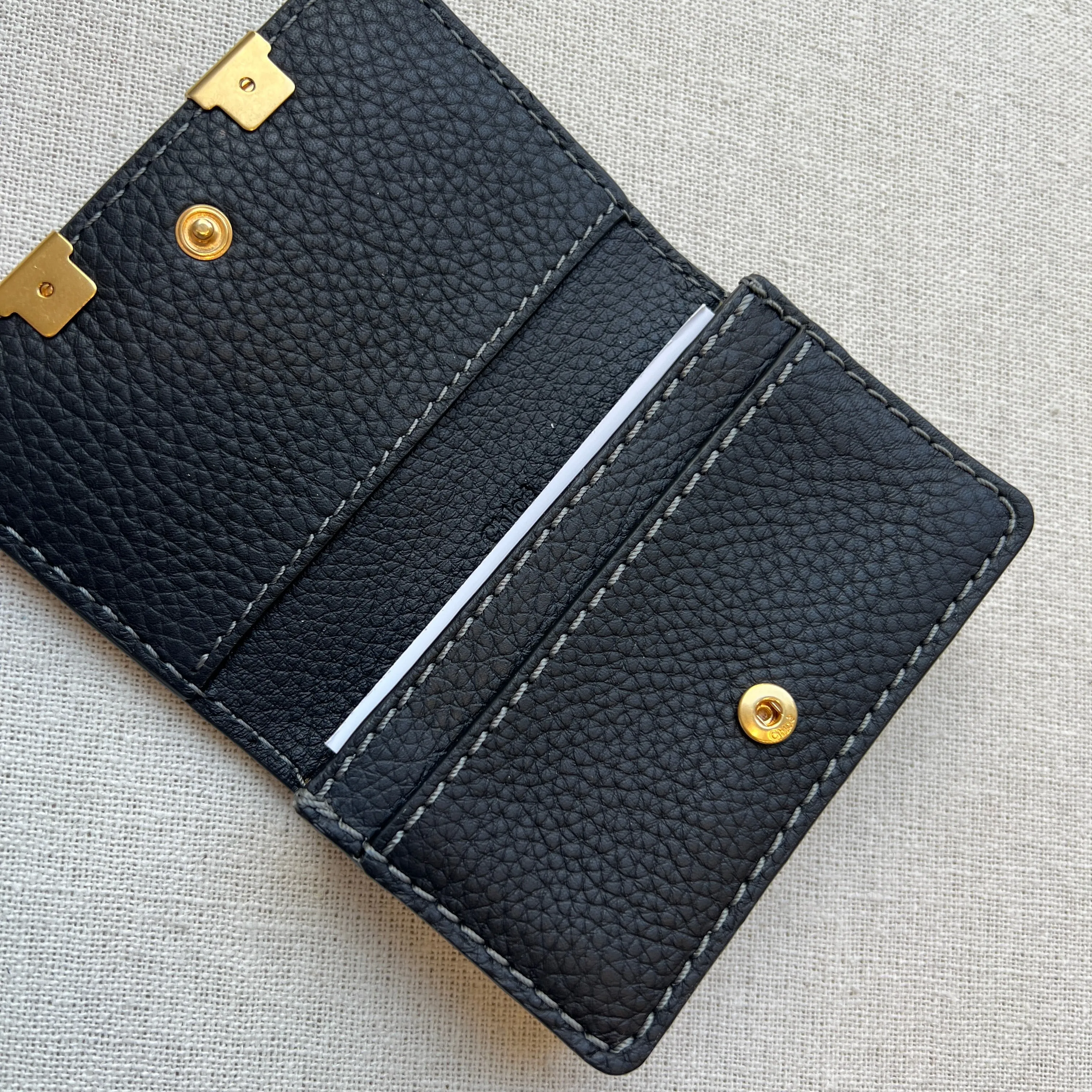 Marcie Flap Card Holder, Black