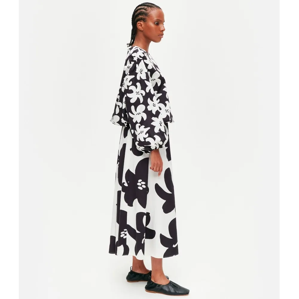 marimekko  |Flower Patterns Casual Style Long Sleeves Cotton Medium