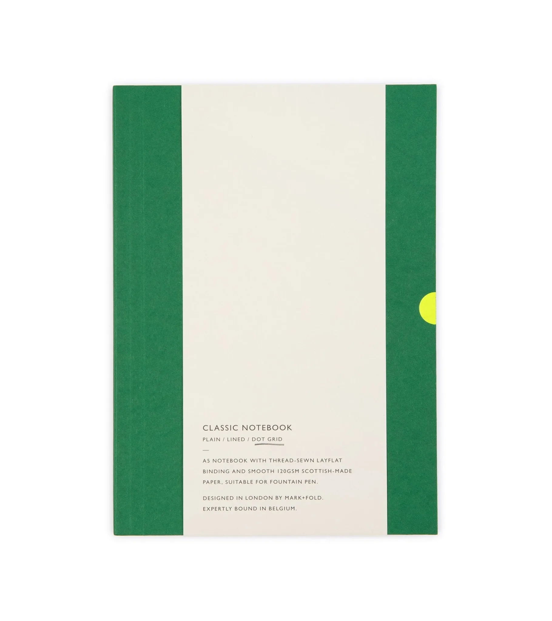 Mark+Fold Classic Dot Grid Notebook: Forest Green