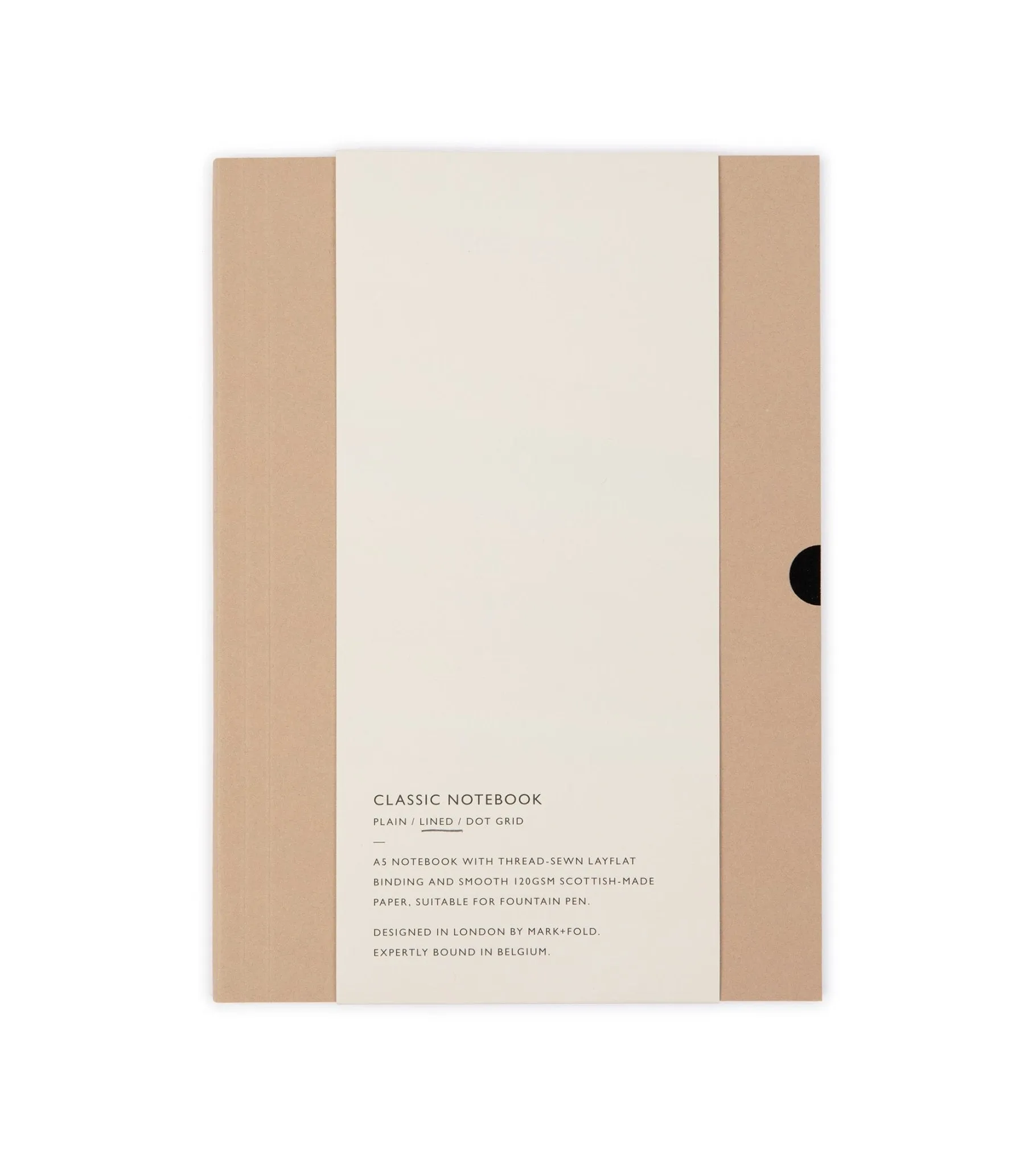 Mark+Fold Classic Lined Notebook: Sand