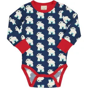 Maxomorra Polar Bear Long Sleeved Bodysuit