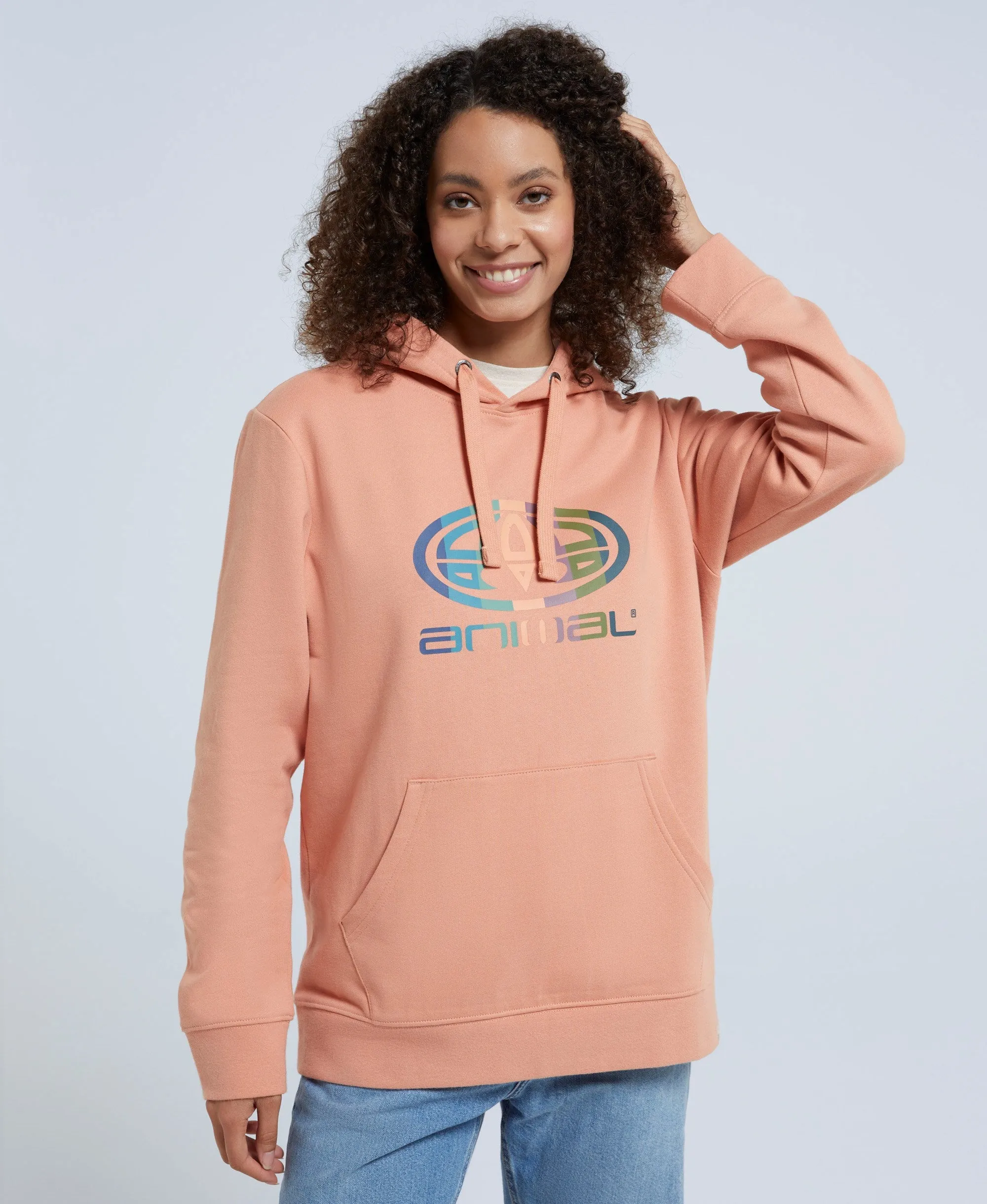 Maya Womens Graphic Hoodie - Light Pink