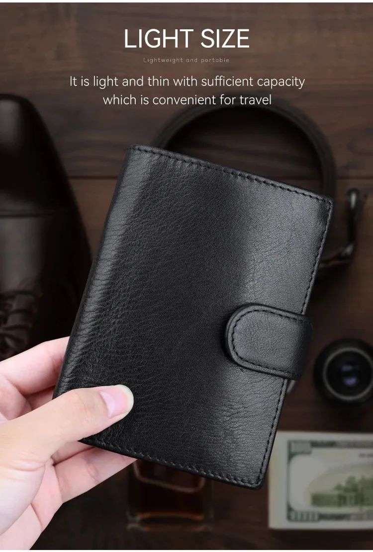 Men and Women Genuine Leather Retro Style Multi-functional Wallet