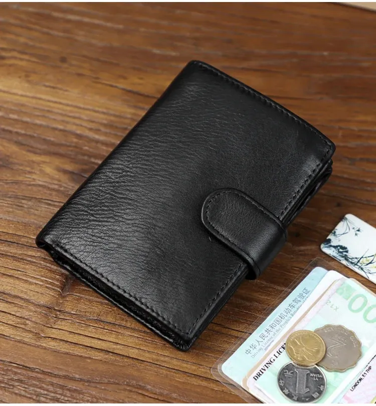 Men and Women Genuine Leather Retro Style Multi-functional Wallet