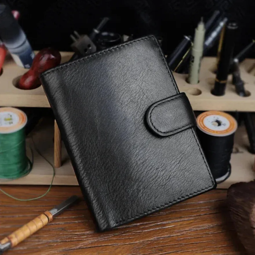 Men and Women Genuine Leather Retro Style Multi-functional Wallet