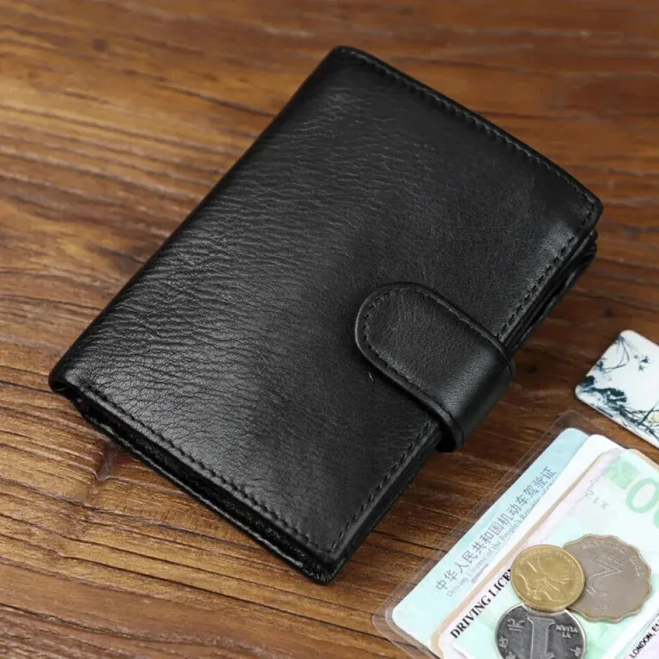 Men and Women Genuine Leather Retro Style Multi-functional Wallet