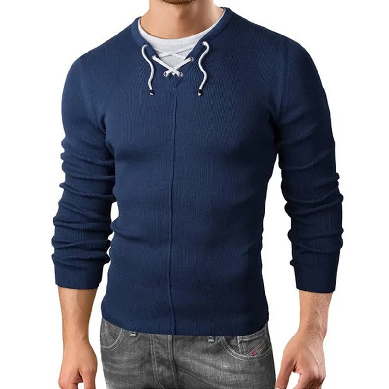 MenT Shirts Sweatshirts Pullovers Outwear Camisa Masculina Men Casual Slim Fit Long Sleeved O Neck Knitted T Shirts SM6