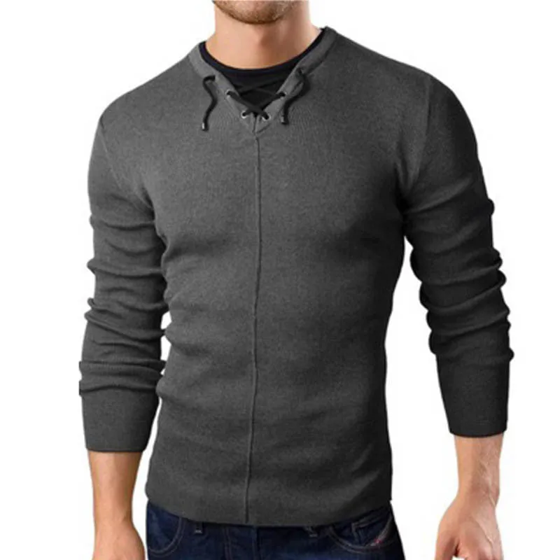 MenT Shirts Sweatshirts Pullovers Outwear Camisa Masculina Men Casual Slim Fit Long Sleeved O Neck Knitted T Shirts SM6