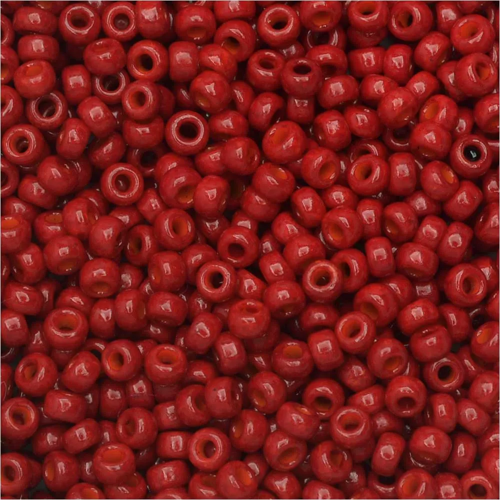 Miyuki Round Seed Beads, 11/0, #1684 Opaque Red (8.5 Gram Tube)