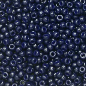 Miyuki Round Seed Beads, 11/0, #4494 Duracoat Opaque Dark Navy Blue (8.5 Gram Tube)