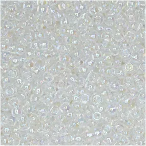 Miyuki Round Seed Beads, 11/0 Size, #250 Transparent Crystal AB (8.5 Gram Tube)