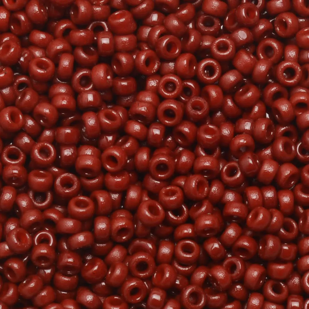 Miyuki Round Seed Beads, 15/0, #94470 Duracoat Opaque Dyed Brick (8.2 Gram Tube)