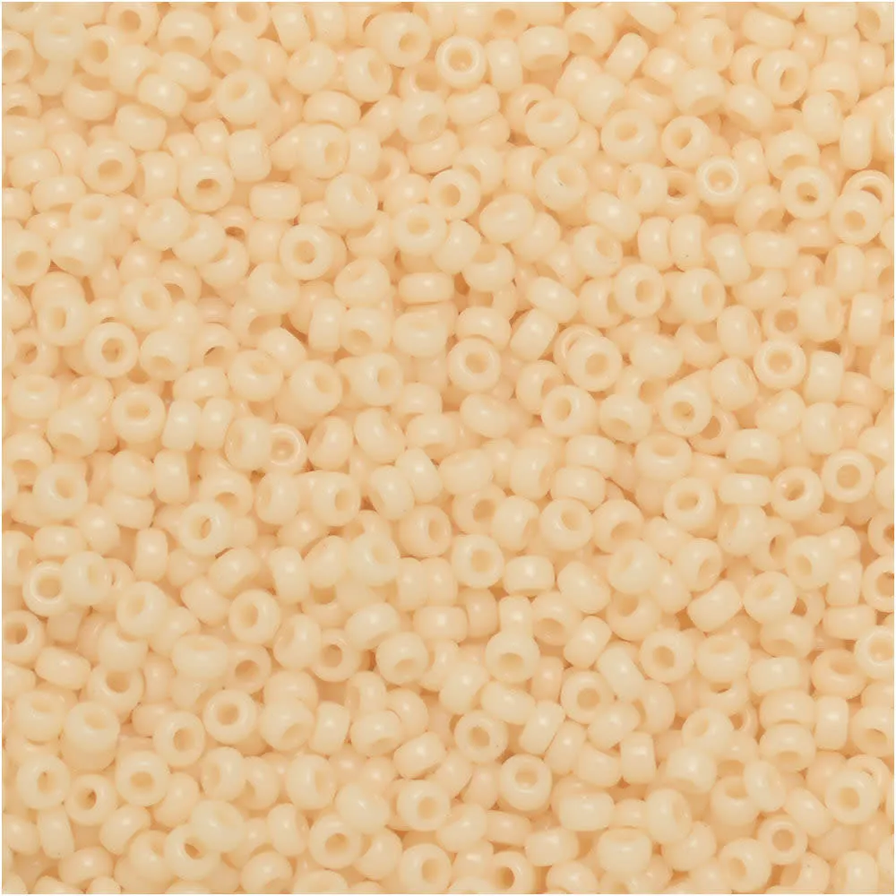 Miyuki Round Seed Beads, 15/0, #9492 Opaque Dark Cream (8.2 Gram Tube)