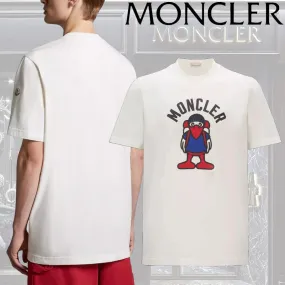 MONCLER  |Crew Neck Pullovers Street Style Long Sleeves Plain Cotton