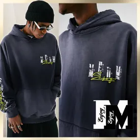 MR. ENJOY DA MONEY  |Unisex Sweat Blended Fabrics Street Style Long Sleeves Plain