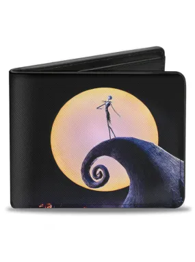 Nightmare Before Christmas Jack Full Moon Pumpkin Patch Bi-Fold Wallet