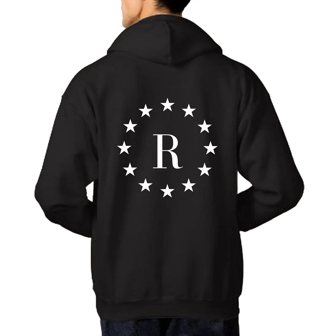 Nutcase Black Custom Hoodie with Name Initial Unisex