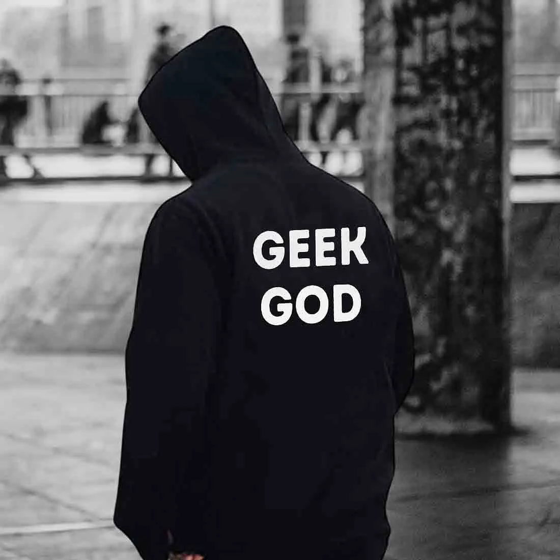 Nutcase Unisex Designer Black Hoodie Men Sweatshirt (Black) - Geek God