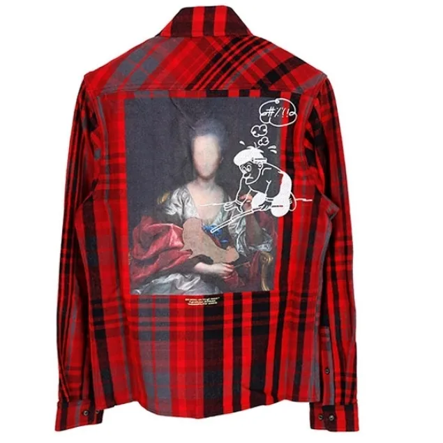 Off-White  |Pullovers Tartan Unisex Street Style Long Sleeves Cotton