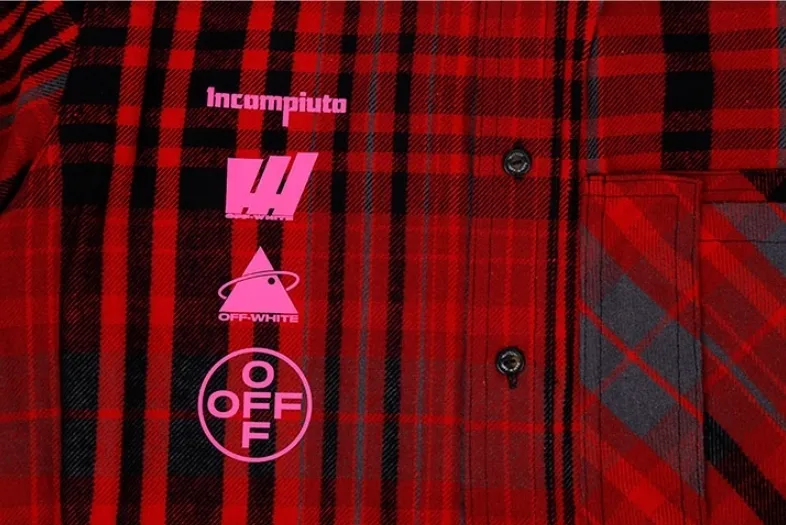 Off-White  |Pullovers Tartan Unisex Street Style Long Sleeves Cotton