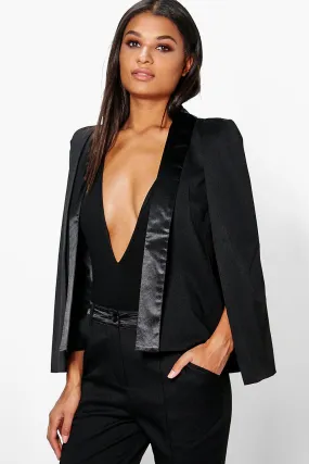 Olivia Tailored Tuxedo Cape Blazer