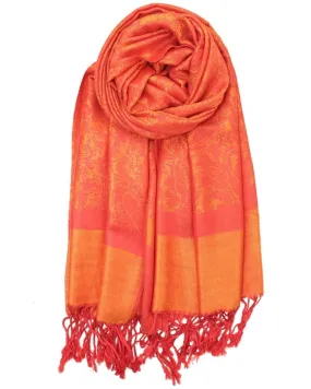 Orange Paisley Rave Pashmina