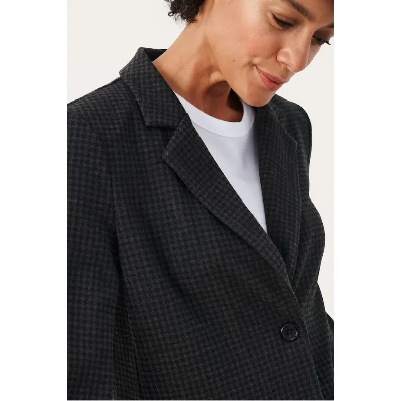 Part Two VictorianaPW Blazer Dark Grey Check 30308079