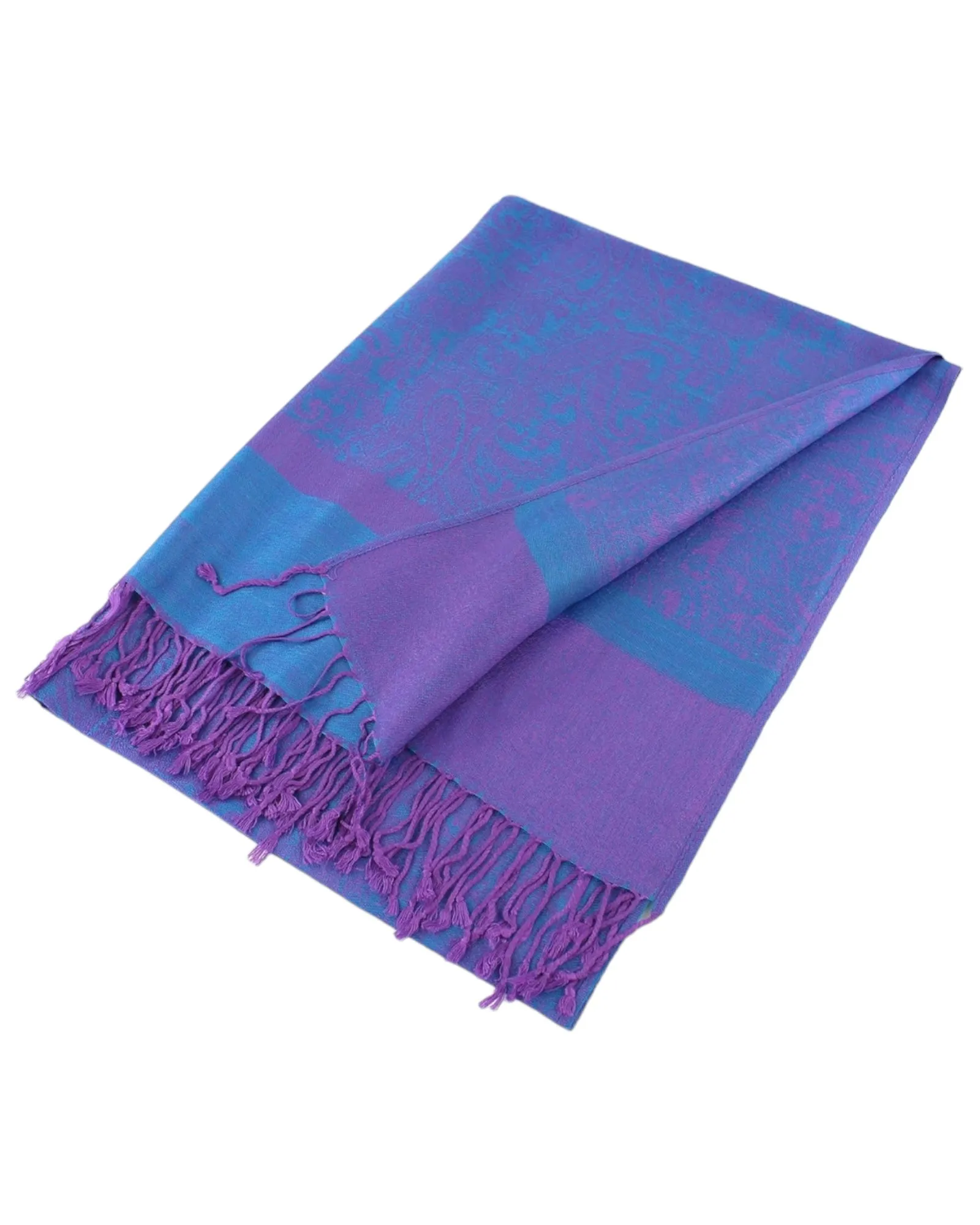 Pastel Purple & Blue Paisley Rave Pashmina