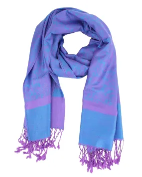 Pastel Purple & Blue Paisley Rave Pashmina