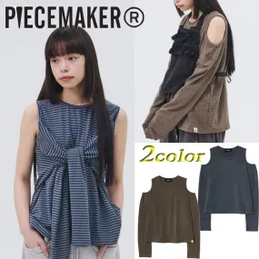 PIECEMAKER  |●PIECEMAKER● TS STRIPE HOLE LS (2color)