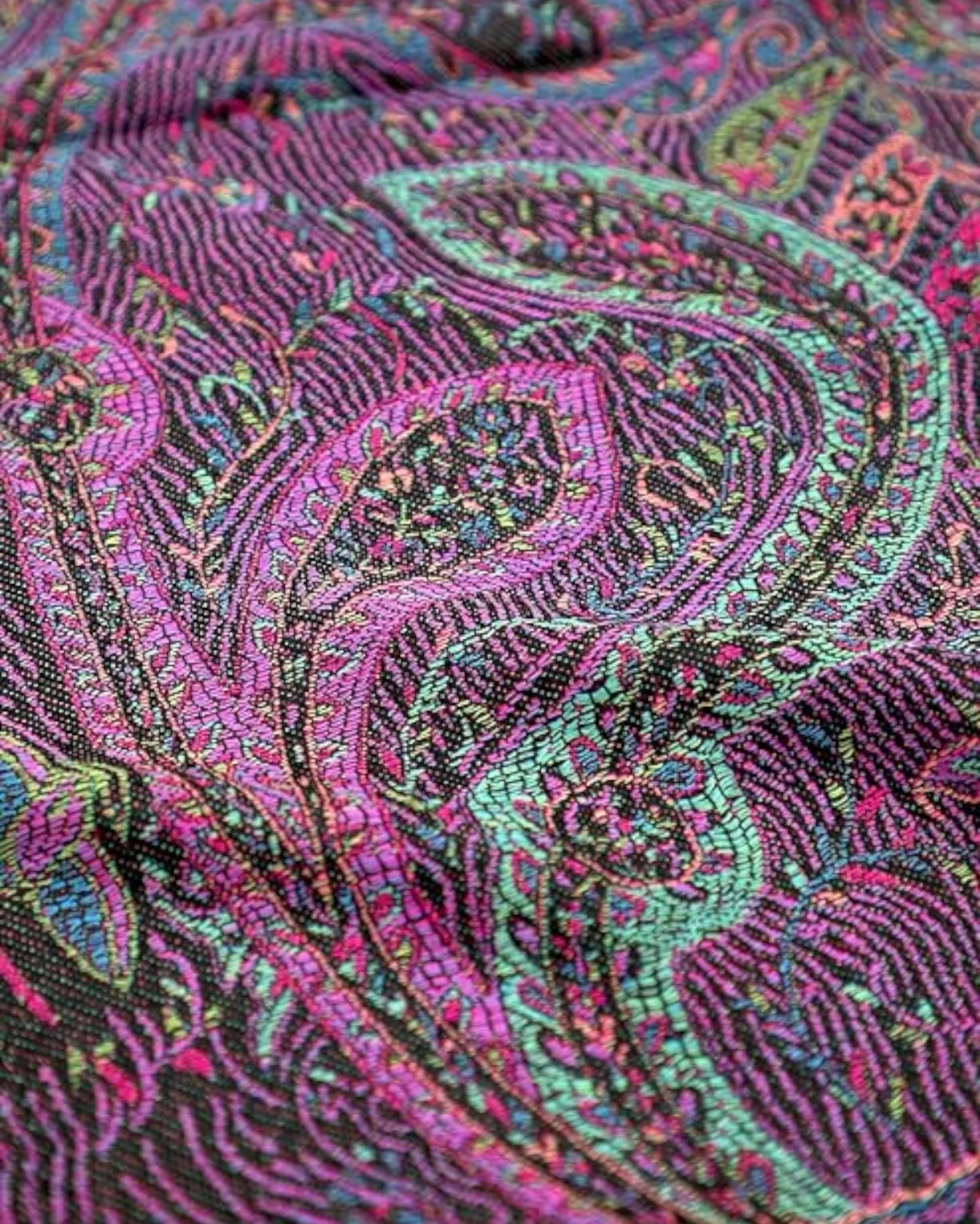 Pink Tapestry Paisley Rave Pashmina