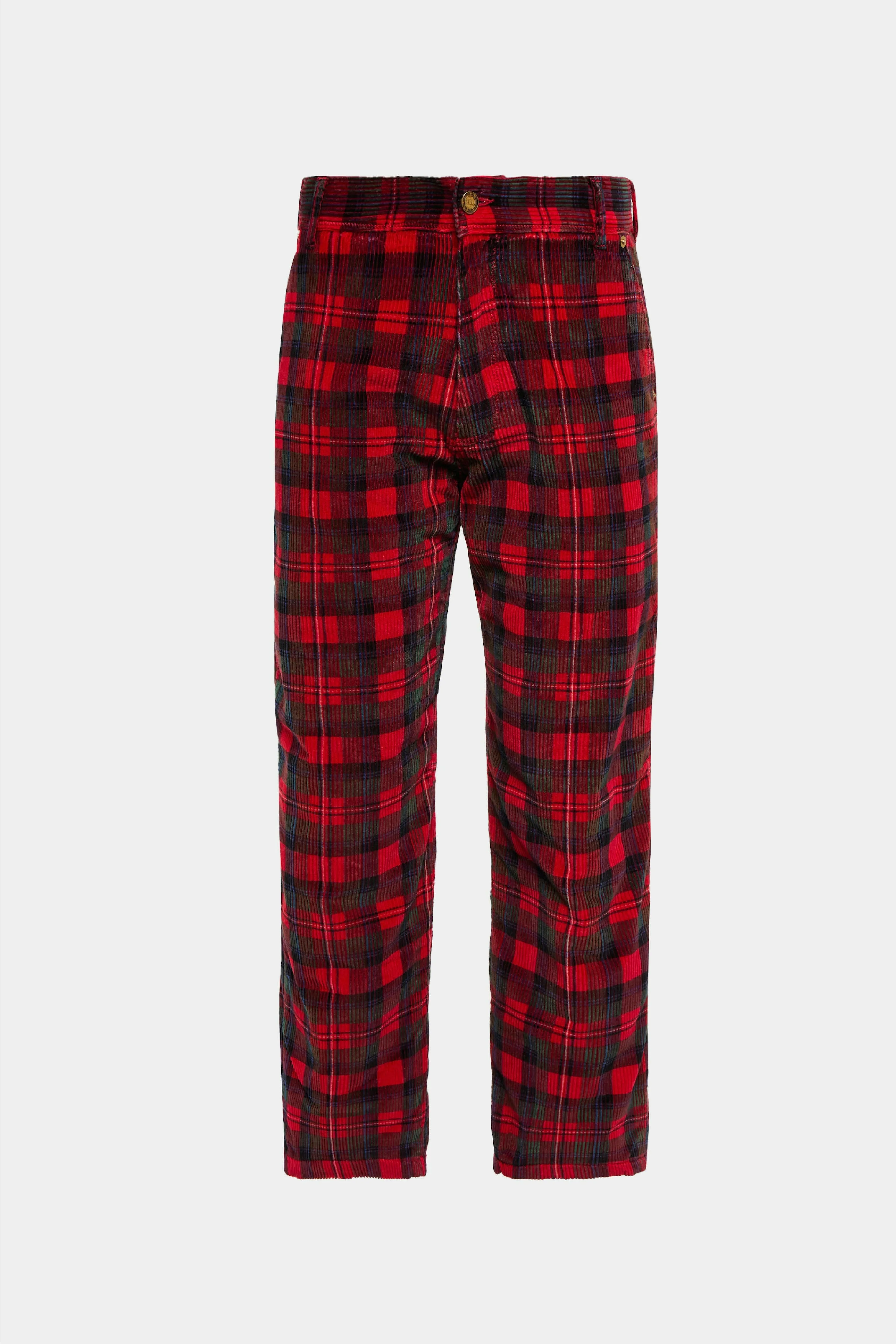 Plaid Corduroy Pants