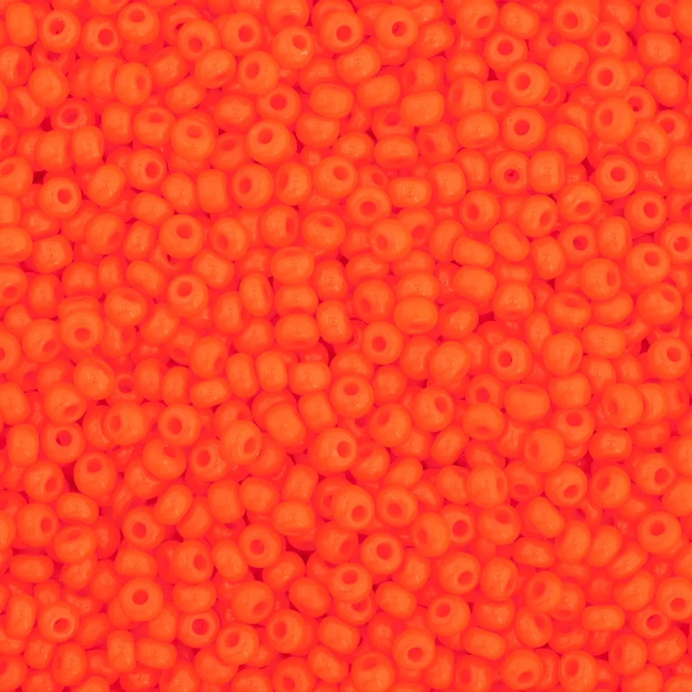 Preciosa Czech Glass, 11/0 Round Seed Bead, Opaque Orange (1 Tube)