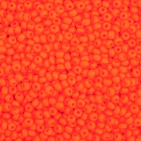 Preciosa Czech Glass, 11/0 Round Seed Bead, Opaque Orange (1 Tube)