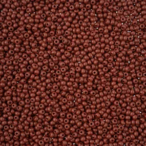 Preciosa Czech Glass, 11/0 Round Seed Bead, PermaLux Dyed Chalk Brown (1 Tube)