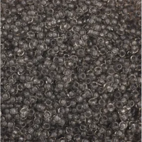 Preciosa Czech Glass, 11/0 Round Seed Bead, Transparent Black Diamond Dyed (1 Tube)