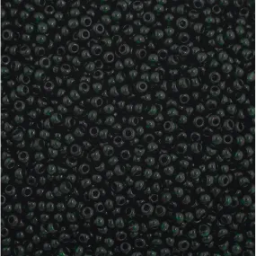 Preciosa Czech Glass, 11/0 Round Seed Bead, Transparent Dark Green (1 Tube)