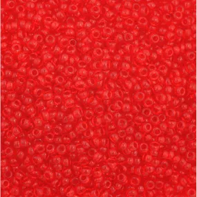 Preciosa Czech Glass, 11/0 Round Seed Bead, Transparent Light Red (1 Tube)