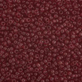 Preciosa Czech Glass, 11/0 Round Seed Bead, Transparent Red (1 Tube)