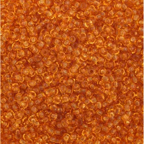 Preciosa Czech Glass, 11/0 Round Seed Bead, Transparent Topaz (1 Tube)