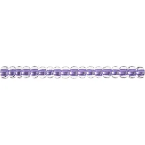 Preciosa Czech Glass, 2/0 Round Pony Seed Bead, Crystal Purple Lined Metallic (1 Tube)