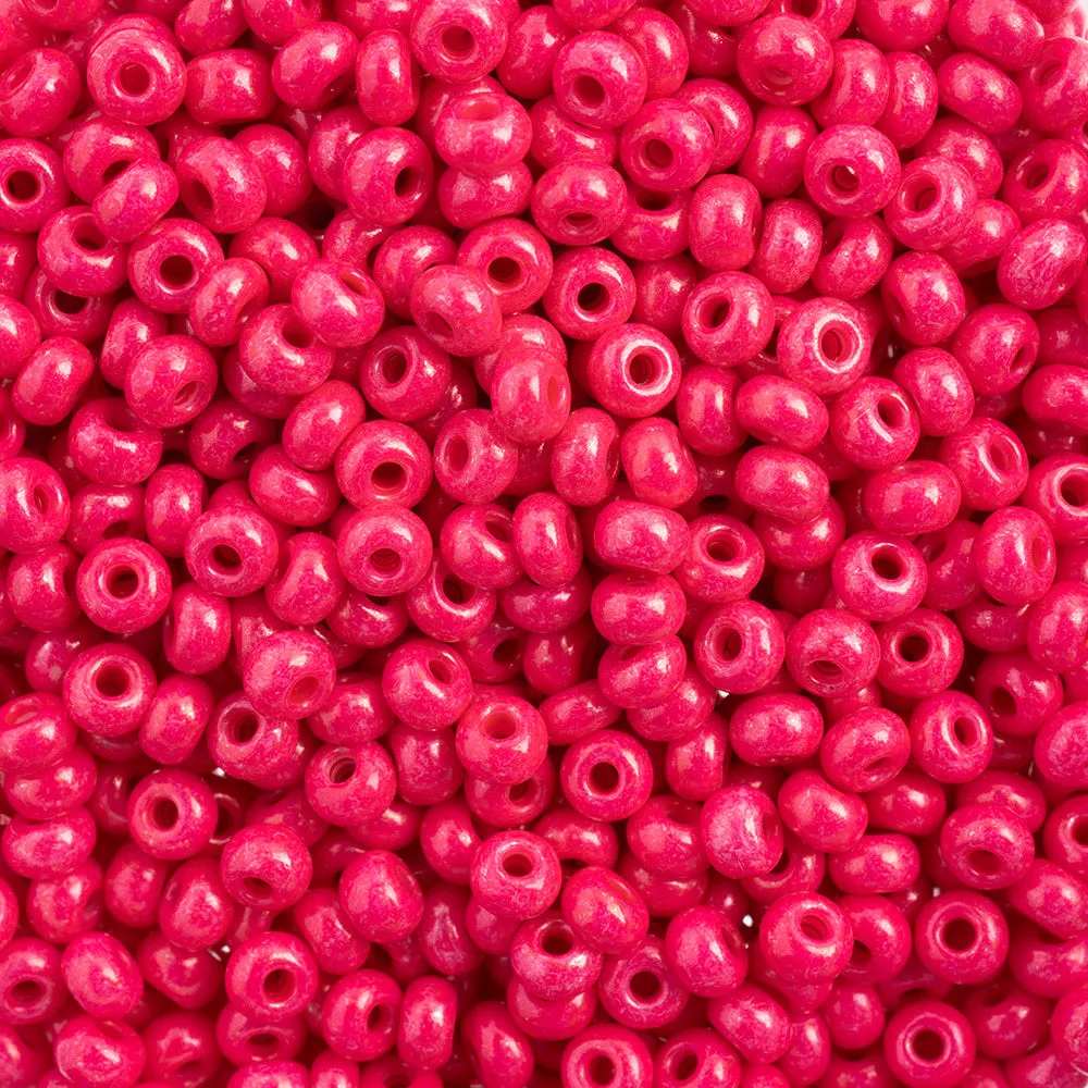 Preciosa Czech Glass, 6/0 Round Pony Seed Bead, Terra Intensive Rose (1 Tube)