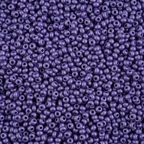 Preciosa Czech Glass, 8/0 Round Seed Bead, PermaLux Dyed Chalk Dark Violet (1 Tube)