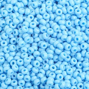 Preciosa Czech Glass, 8/0 Seed Bead, Opaque Light Blue (1 Tube)