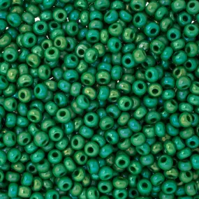 Preciosa Czech Glass, 8/0 Seed Bead, Opaque Medium Green (1 Tube)