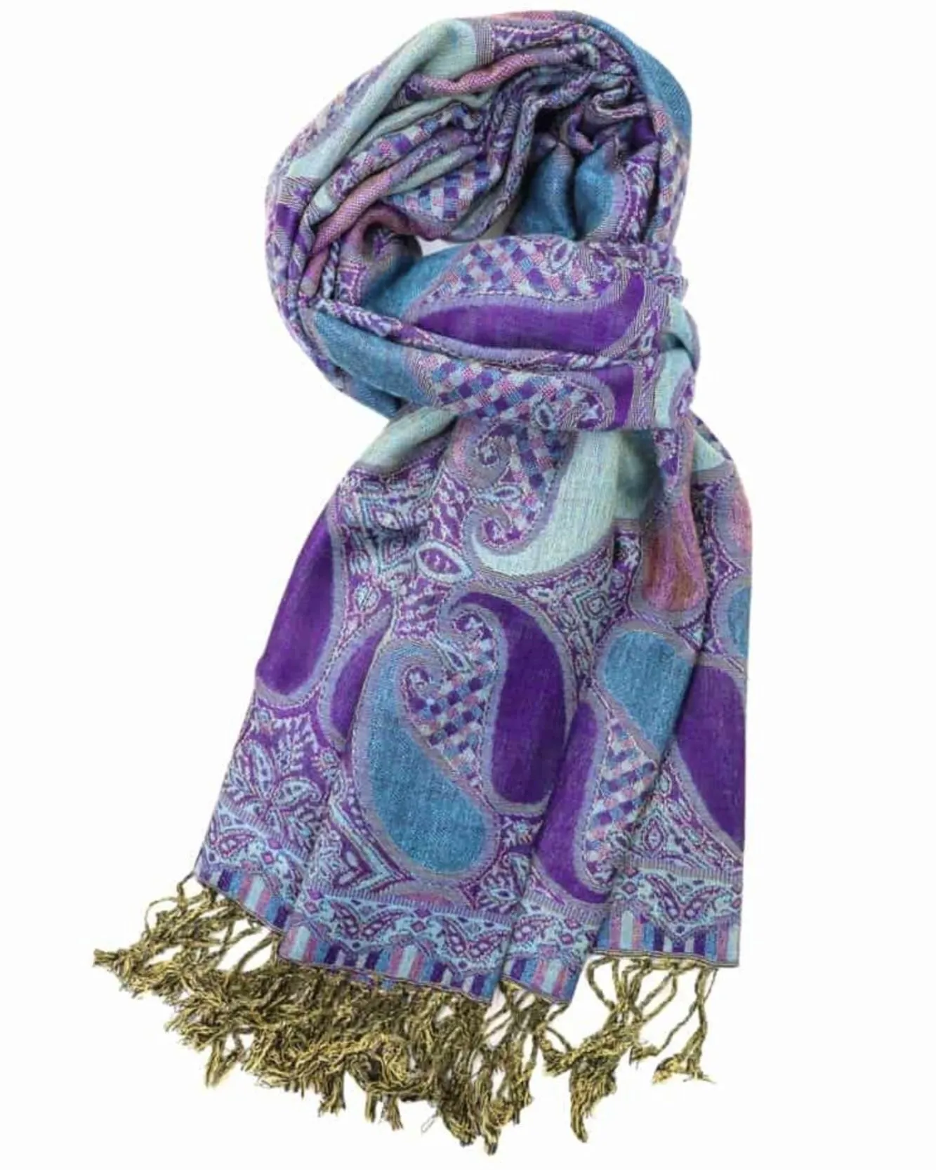 Purple & Blue Paisley Rave Pashmina