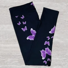 Purple Butterfly Soft Leggings